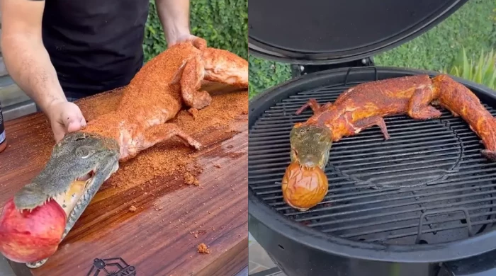 Кулинар-блогер приготовил крокодила.