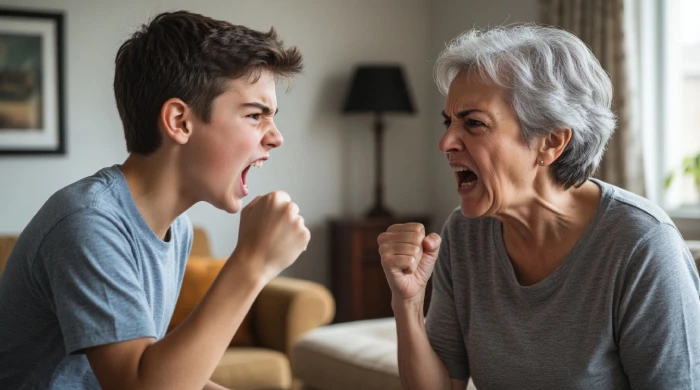 Внук набросился с ножом на бабушку и дедушку